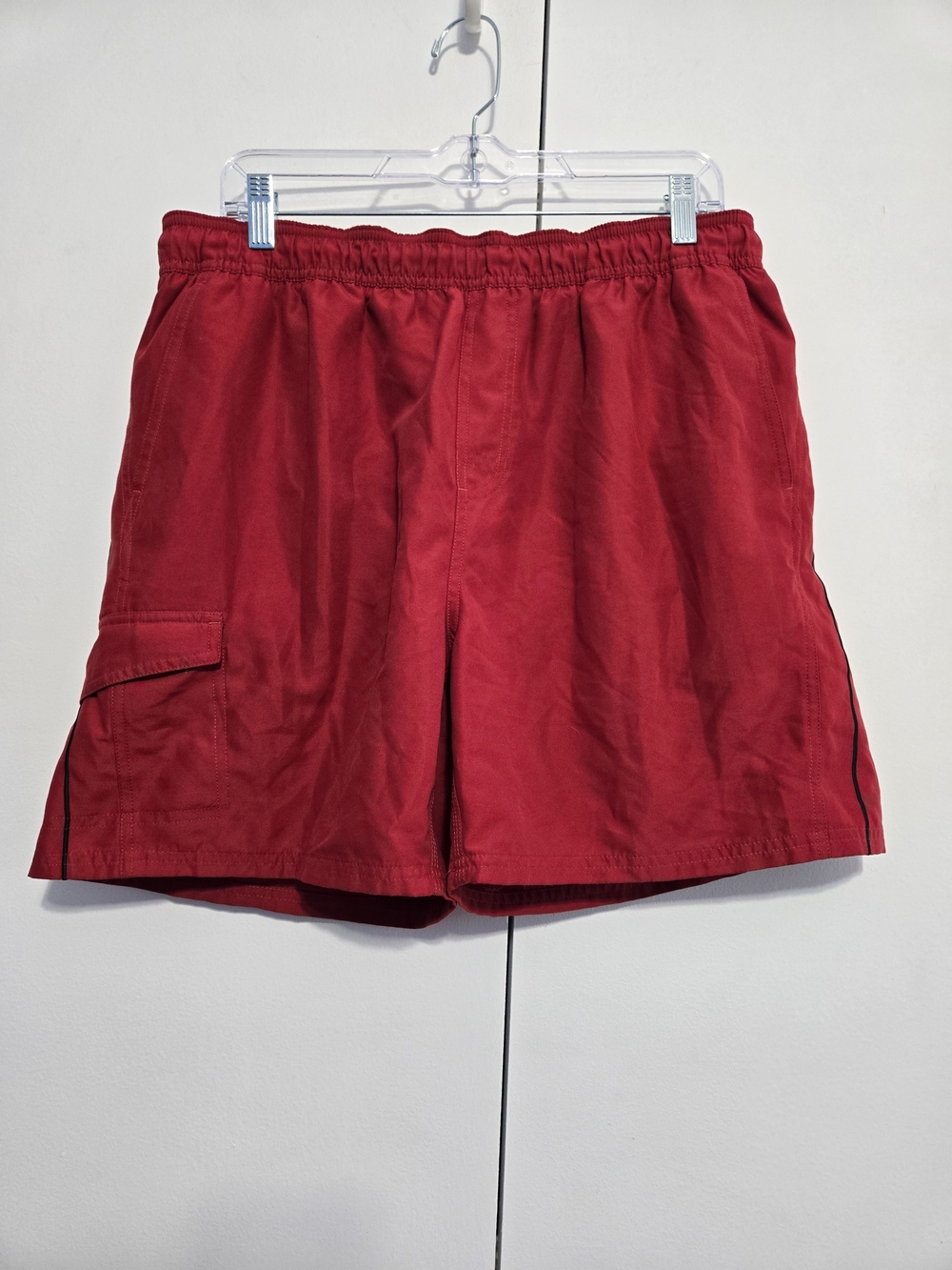 Nike Swim Red‎ Cargo Swim Trunks Men's Large Mesh Lined Board Shorts